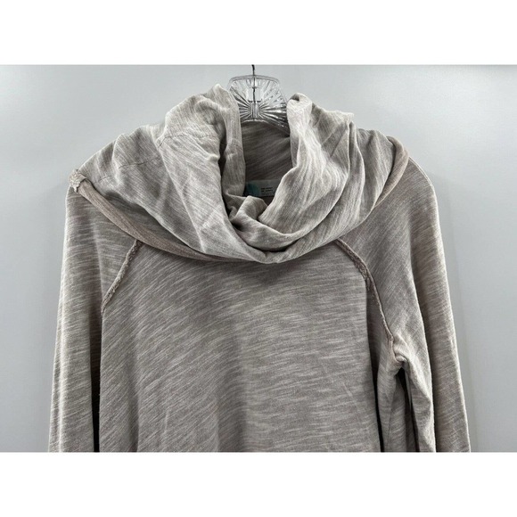 FP Beach Free People Women’s Long Sleeve Cocoon Cowl Pullover Oatmeal Size XS - Picture 2 of 10